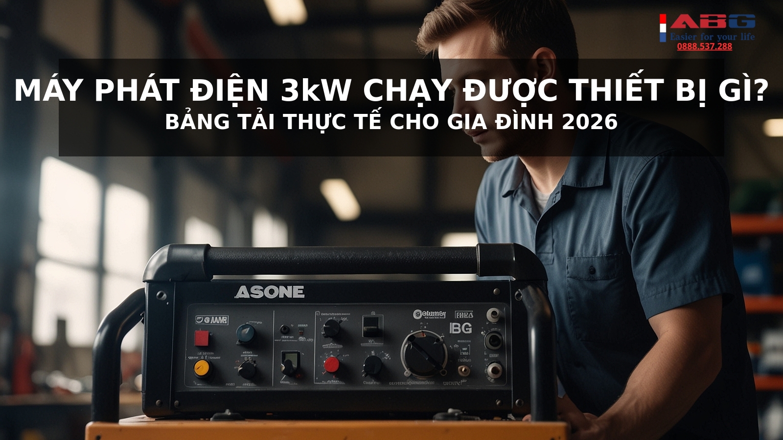 Máy phát điện 3kW chạy được những thiết bị gì? 1 Máy phát điện 3kW chạy được thiết bị gì