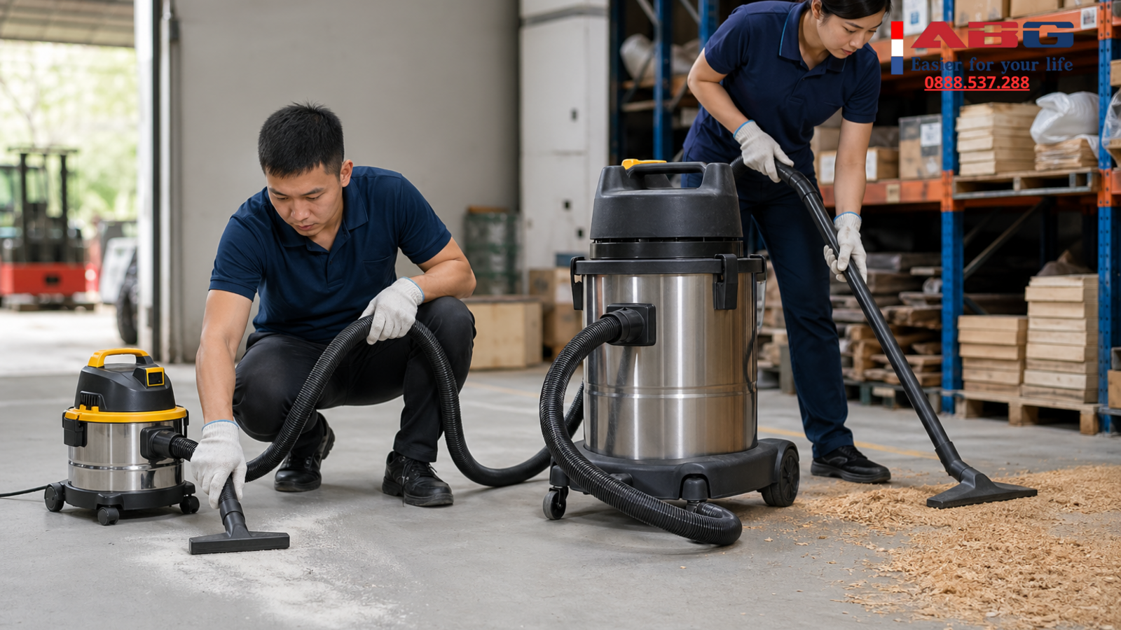 Máy hút bụi công nghiệp mini và loại nhỏ: chọn theo quy mô sử dụng 1 feature auto 135