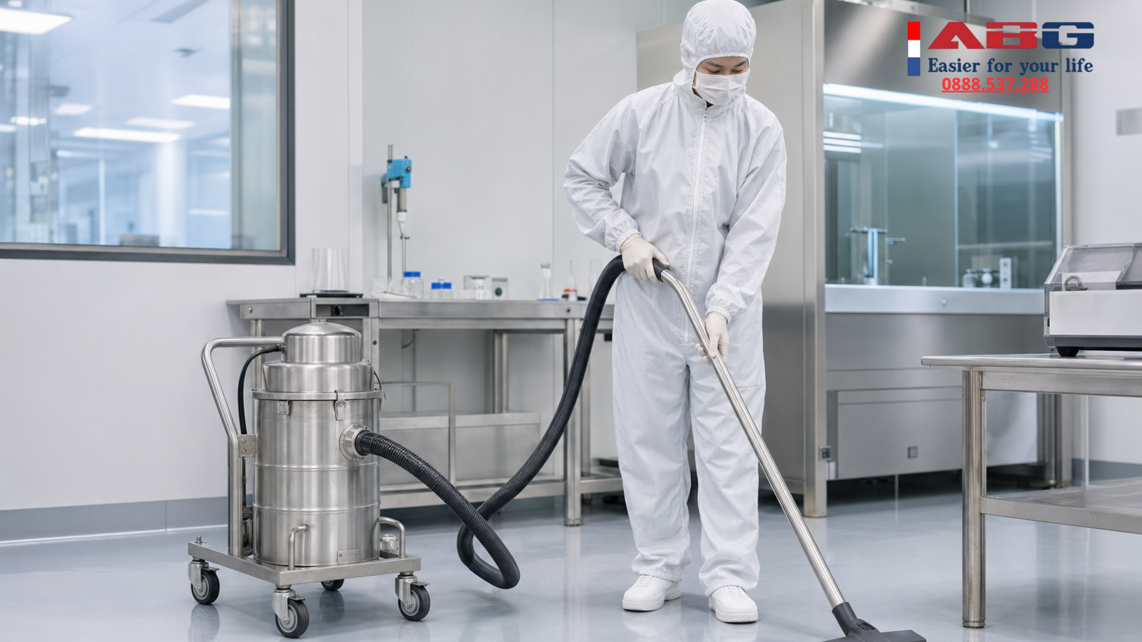 Máy hút bụi công nghiệp cho phòng sạch, phòng lab có dùng được không? 1 feature auto 186