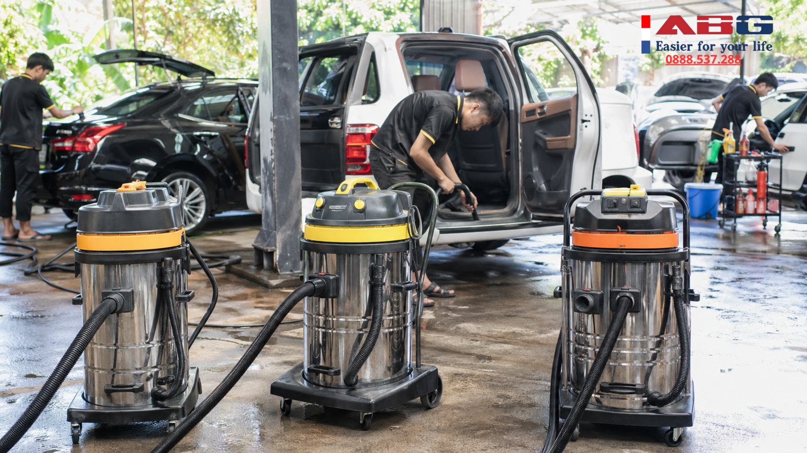 Máy hút bụi công nghiệp cho tiệm rửa xe 1 motor 2 motor hay 3 motor 1 feature auto 51