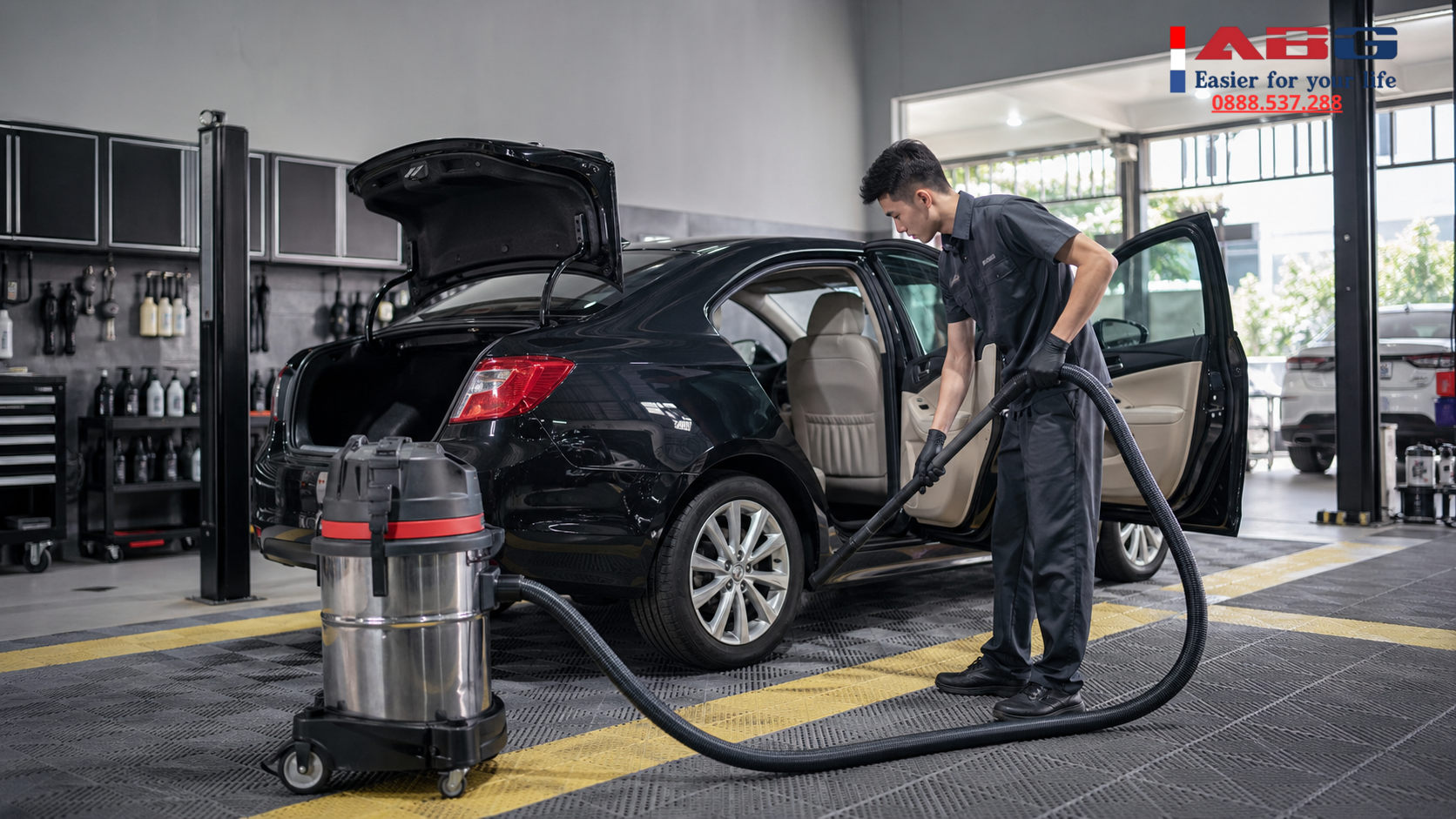 Máy hút bụi công nghiệp cho gara ô tô: cấu hình khuyến nghị theo diện tích 1 Máy hút bụi công nghiệp cho gara ô tô cấu hình khuyến nghị