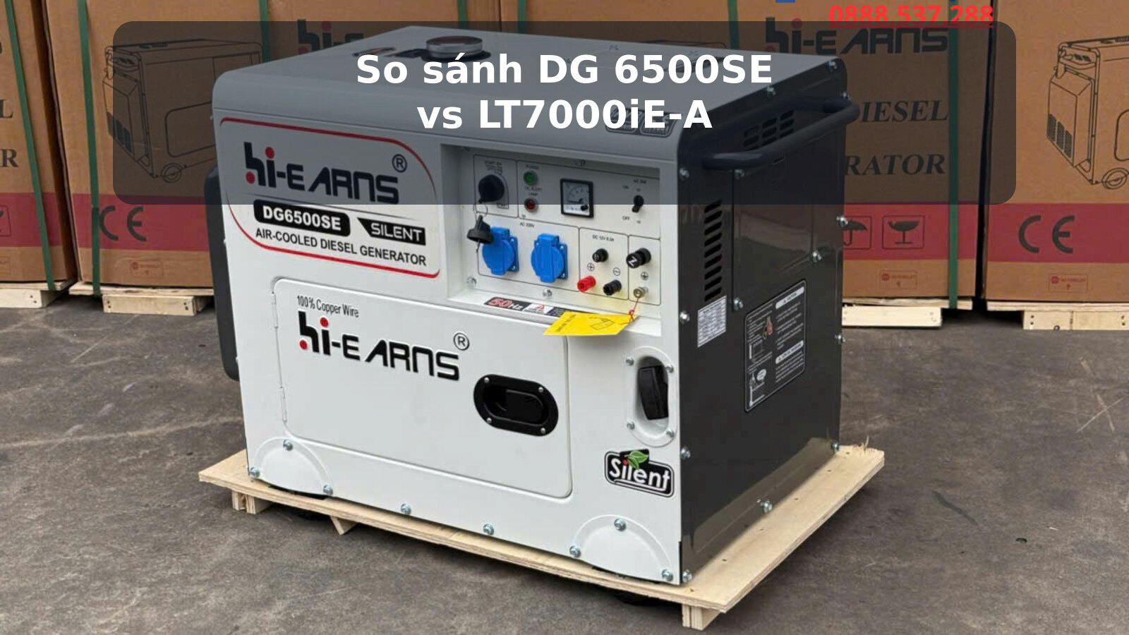 So sánh DG 6500SE vs LT7000iE-A: chọn máy dầu hay máy xăng? 1 Ảnh cover so sánh DG 6500SE vs LT7000iE-A