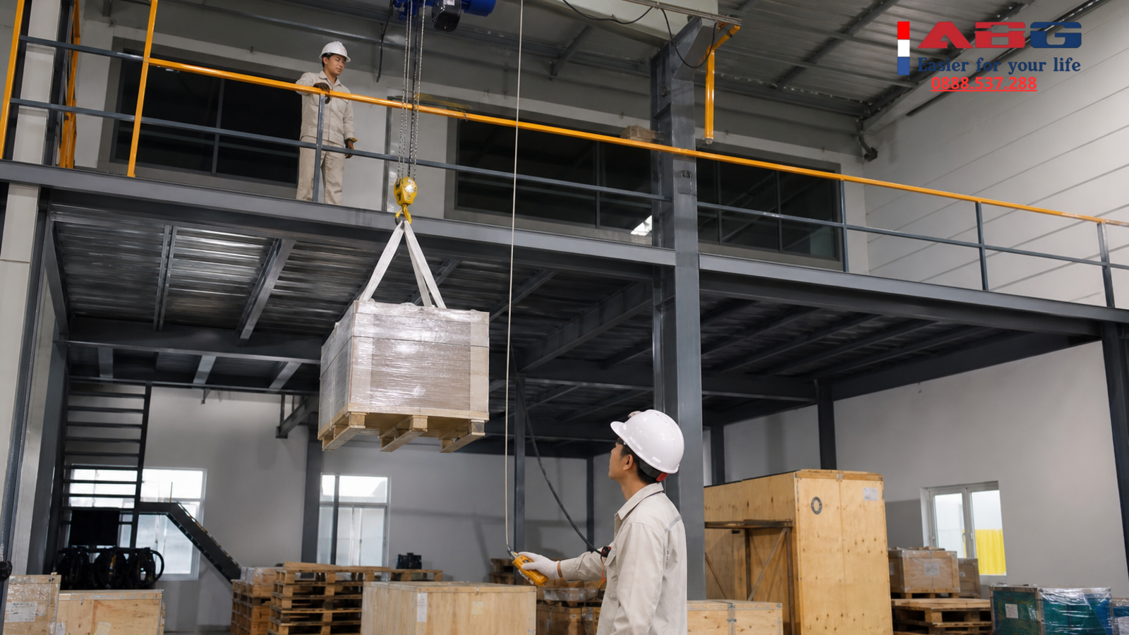Tời điện dùng cho kho hàng 2 tầng nên chọn tải trọng bao nhiêu 1 feature 103